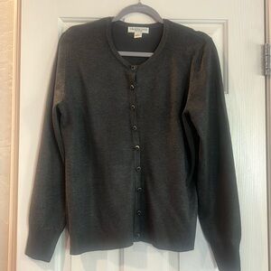 Women’s dark gray cardigan sweater